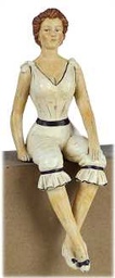 [S-V9155880000] Statua Donna Seduta - 29 x 9 x 30 cm
