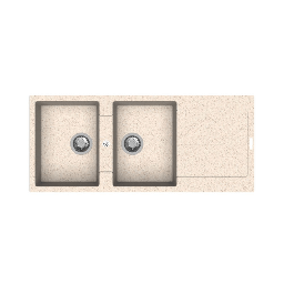 [S-FZ98989] Enigma D200 lavello 2 vasche e gocciolatoio avena