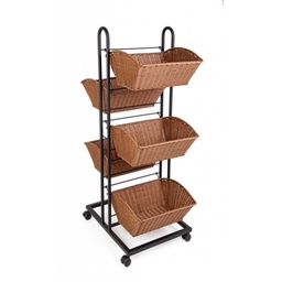 [S-B0721259] Espositore Claire Svas con 5 cesti 60x50x128h cm