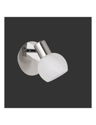 [S-TRIOR80171007] Faretto Da Soffitto 1xE14 Antibes Nichel E Vetro Bianco Trio Lighting