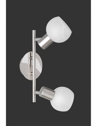 [S-TRIOR80172007] Faretto Da Soffitto 2 Led Orientabile Antibes Nichel Trio Lighting