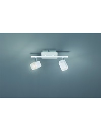 [S-TRIOR82152131] Faretto Da Soffitto 2 Led Orientabile Roubaix Bianco Trio Lighting