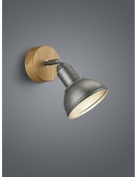 [S-TRIO803400167] Faretto Industriale Spot Delhi Nichel L11 cm 1xE14 Trio Lighting