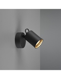 [S-TRIO803500132] Faretto Spot Cilindrico GU10 Orientabile Pago Nero Trio Lighting