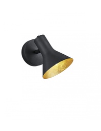 [S-TRIOR80161002] Faretto Spot Cono Orientabile E14 Nina Nero e Oro Trio Lighting