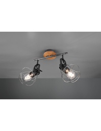 [S-TRIO805300288] Faretto Spot Vintage 2 Luci Orientabili
