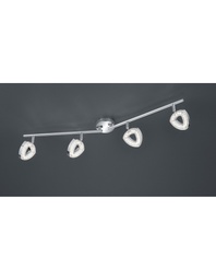 [S-TRIOR82134106] Faretto Tours 4 Spot Led Cromo L80 cm