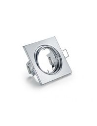 [S-TRIO650000106] Faretto da Incasso Quadrato Jura 1xGU10 Cromo 8x8 cm Trio Lighting