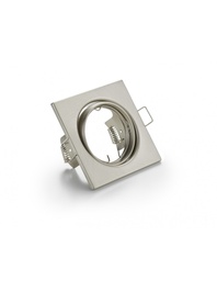 [S-TRIO650000107] Faretto da Incasso Quadrato Jura 1xGU10 Nichel 8x8 cm Trio Lighting