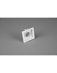 [S-TRIO651600131] Faretto da Incasso Quadrato Kenai 1xGU10 Bianco 9x9 cm Trio Lighting