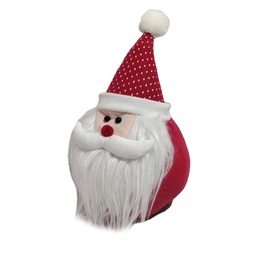 [S-V6182180000] Fermaporta tessuto babbo natale rosso cm11x11h30
