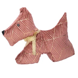 [S-V6182150000] Fermaporta tessuto cane rosa cm35x5h26