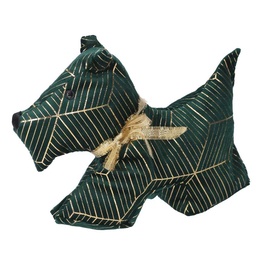 [S-V6182160000] Fermaporta tessuto cane verde 35x5x26 cm