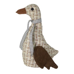 [S-V1870860000] Fermaporta in tessuto oca quadretti crema 19x10h29