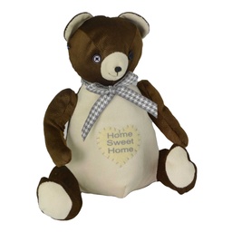 [S-V1870890000] Fermaporta in tessuto a forma di orso marrone 22x18h30