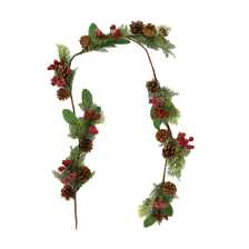 [S-V6323530000] Ghirlanda rossa in plastica cm150