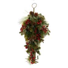 [S-V6323310000] Ghirlanda verde in plastica cm26h68