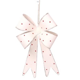 [S-V6179380000] Fiocco metallo bianco 34x20x6 cm