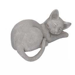 [S-V8530700000] Gatto in resina grigia 19x11,5x14,5 cm