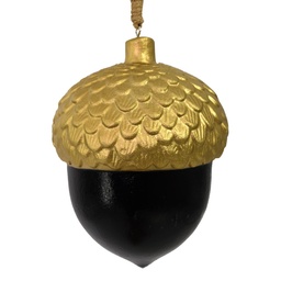 [S-V6183330000] Ghianda legno oro nero cmø13h16-30