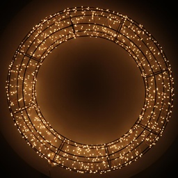 [S-V6170220000] Ghirlanda luminosa metallo con 1200 led bianco caldo ø58h10 cm