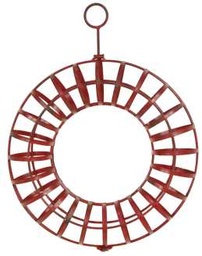 [S-V9168050000] Ghirlanda Portamele Ferro Rosso - 35 x 8,5 x 46 cm