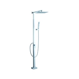 [S-FZ60441] Gruppo doccia regolabile finitura cromo con soffione e doccietta h.230 cm