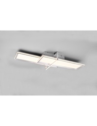 [S-TRIO672110505] Lampada Da Soffitto 2 Rettangoli Led Dimmer Charleston Alluminio Trio Lighting