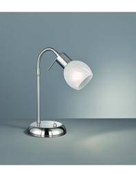 [S-TRIOR50171007] Lampada Da Studio Nichel E Vetro Bianco 1xE14 Antibes Trio Lighting
