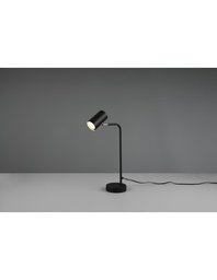 [S-TRIO512400132] Lampada da Tavolo Marley Nero e Spot Cilindrico H45