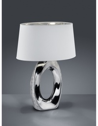 [S-TRIOR50521089] Lampada da Tavolo Moderna Argento Taba H52 cm