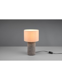 [S-TRIOR50941944] Lampada da Tavolo Moderna in Ceramica e Tessuto Beige