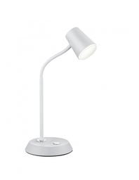 [S-TRIO573190131] Lampada da Scrivania Orientabile e Flessibile Bianco Opaco