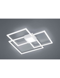 [S-TRIO676240431] Plafoniera Soffitto Hydra Design Quadrati Bianco Led 4000k