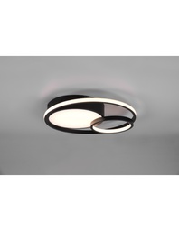 [S-TRIOR62233132] Plafoniera Soffitto Moderna Vuelta Nero 3 Led Dimmer 28w