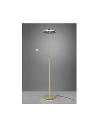 [S-TRIO426510208] Lampada da Terra Touch Dimmer LED con Spot da Lettura Franklin Ottone Satinato