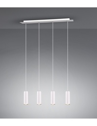 [S-TRIO312400401] Lampada a Sospensione 4 Punti Luce Marley Bianco