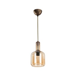 [S-FZ95899] Lampada a sospensione Boston MDL3554 con diffusore vetro fumè
