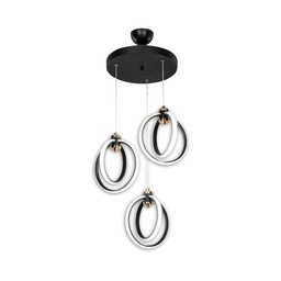 [S-FZ97683] Lampada a sospensione Felicia tre punti luce cerchi LED ASZ1593