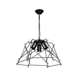 [S-FZ95892] Lampada a sospensione Tena MDL3854 luci in metallo nero asimmetrico