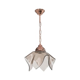 [S-FZ97671] Lampada a sospensione Volga MDL3782 rame e vetro fumè