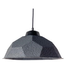 [S-LA/104/NE] Lampada a sospensione con paralume in cartone riciclato, nero, 35x35x160 cm