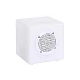 [S-B0827435] Lampada da Giardino a LED Cubo Speaker in Polietilene 15x15cm
