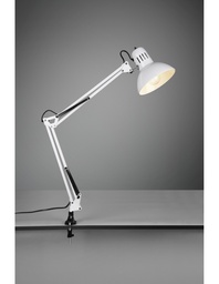 [S-TRIO5029010-01] Lampada da Scrivania 1xE27 Con Pinza Bianco Tajo Trio Lighting