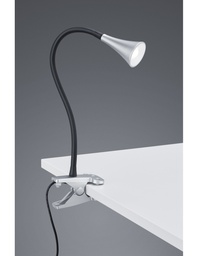 [S-TRIOR22398187] Lampada da Scrivania Led Viper Alluminio Con Pinza H35 cm Trio Lighting