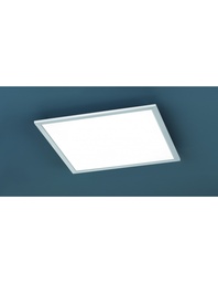 [S-TRIO674014507] Lampada da Soffitto Quadrata Led Phoenix Nichel 45x45 cm
