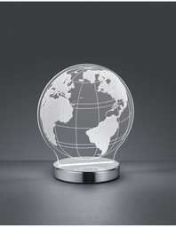 [S-TRIOR52481106] Lampada da Tavolo Cromo Globe Led Dimmerabile L17 cm Trio Lighting