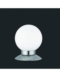 [S-TRIOR52551907] Lampada da Tavolo Princess Nichel Sfera Vetro Led Ø10 cm Trio Lighting