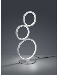 [S-TRIO522610389] Lampada da Tavolo Rondo 3 Anelli Led Argento Trio Lighting