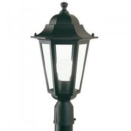 [S-SOV400/06] Lampada da esterno in alluminio pressofuso con diffusori in vetro trasparente nero 200mm
